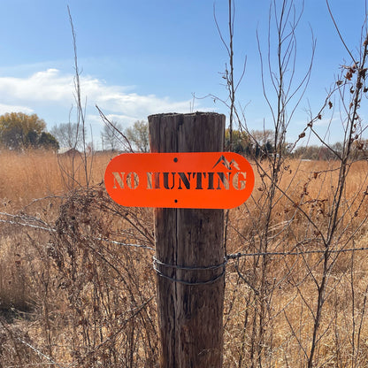 "No Hunting" sing mounted to a fence post by Rock River Outdoors